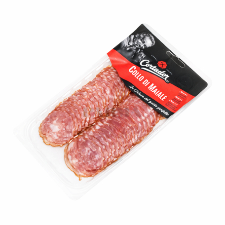 Прошутто "Cortador Collo Di Maiale" сырокопченая, нарезанная 80г