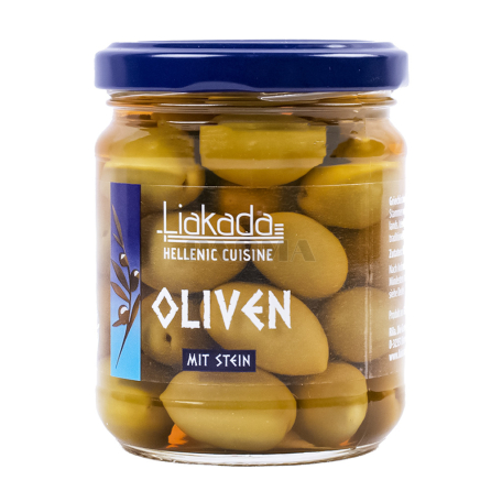 Ձիթապտուղ «Liakada» կանաչ, կորիզով 190գ