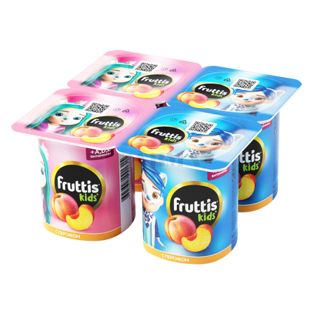 Յոգուրտ «Ehrmann Fruttis Kids» դեղձ 2.5% 110գ