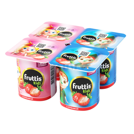 Յոգուրտ «Ehrmann Fruttis Kids» ելակ 2.5% 110գ