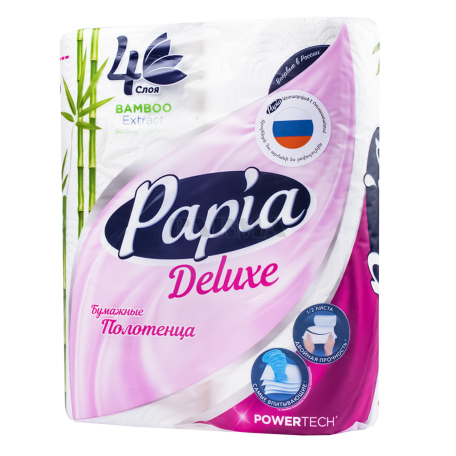 Թղթե սրբիչ «Papia» քառաշերտ 2հատ