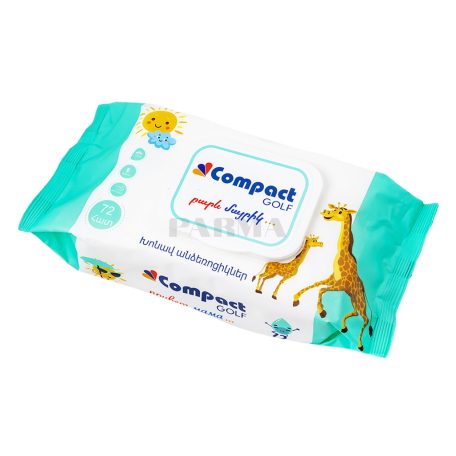 Անձեռոցիկ խոնավ «Golf Compact» մանկական 72հատ
