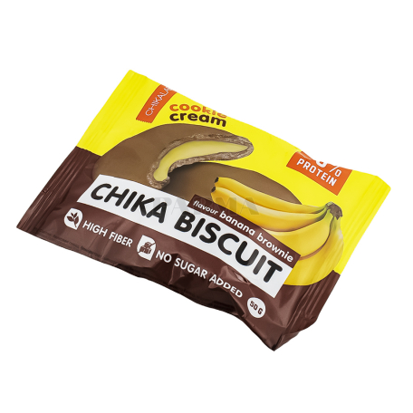 Թխվածքաբլիթ «Chikalab Chika Biscuit» բանան, բրաունի, առանց շաքար 50գ