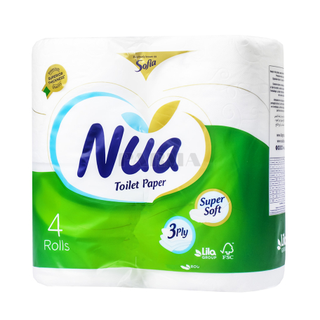 Զուգարանի թուղթ «Nua Super Soft» եռաշերտ 4հատ