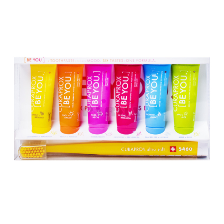 Toothpaste+ toothbrush «Curaprox Be You» collection 6pcs