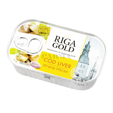 Ձողաձկան լյարդի պահածո «Riga Gold» 121գ