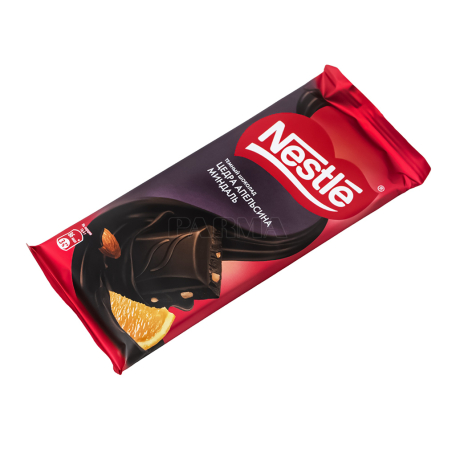 Շոկոլադե սալիկ «Nestle 82%» մուգ, նուշ, նարինջ 82գ