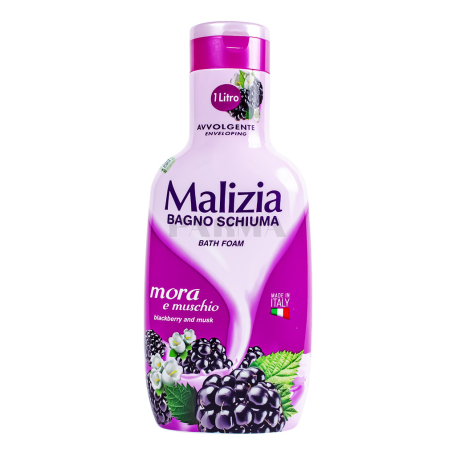 Гель для душа "Malizia" ежевика, белый мускус 1л