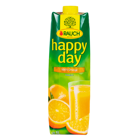 Натуральный сок `Happy Day` апельсин 1л