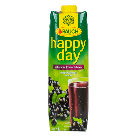 Натуральный сок `Happy Day` черная смородина 1л