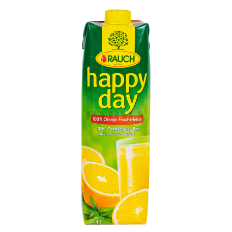 Натуральный сок `Happy Day` апельсин с мякотью 1л