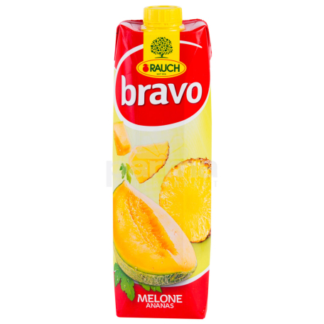 Натуральный сок `Bravo` ананас и дыня 1л