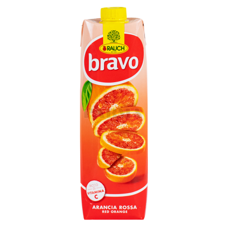 Натуральный сок `Bravo` красный апельсин 1л