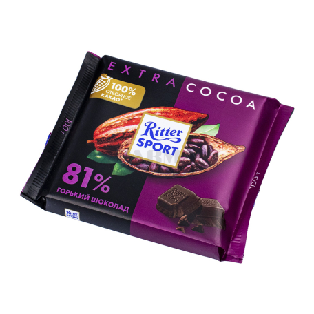 Շոկոլադե սալիկ «Ritter Sport» 81% մուգ 100գ