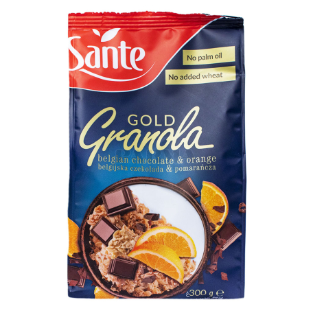 Գրանոլա «Sante Gold» շոկոլադ, նարինջ 300գ