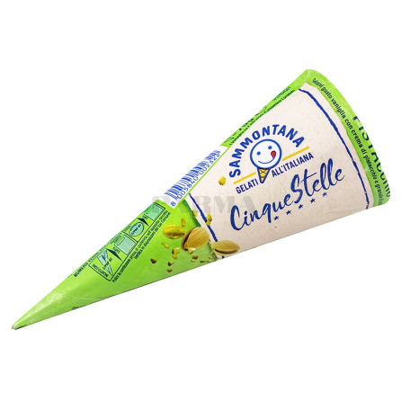 Պաղպաղակ «Sammontana Cinque Stelle» կոն, պիստակ 75գ