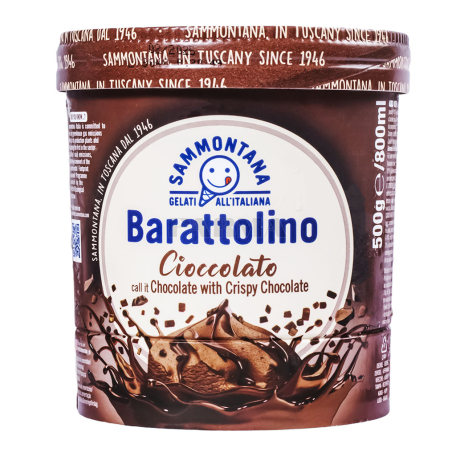 Պաղպաղակ «Sammontana Barattolino» շոկոլադ 500գ