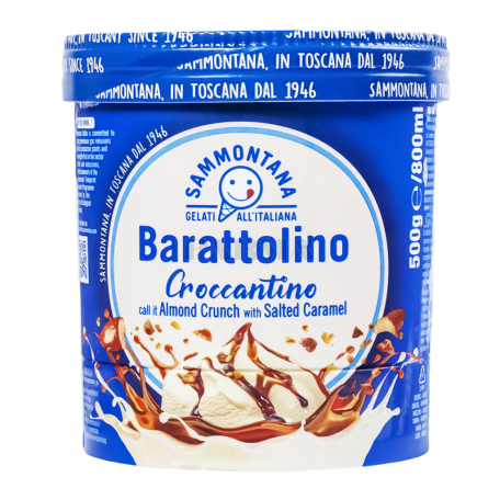 Պաղպաղակ «Sammontana Barattolino» նուշ, աղի կարամել 500գ