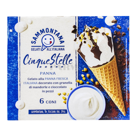 Պաղպաղակ «Sammontana Cinque Stelle» կոն, շոկոլադ, նուշ 450գ