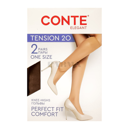 Socks "Conte Tension Natural 20Den" 2pcs