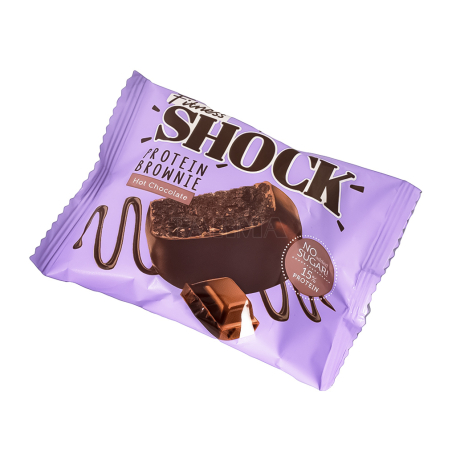 Թխվածքաբլիթ «FitnesShock Protein» բրաունի, շոկոլադ, առանց շաքար 50գ