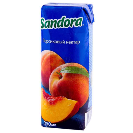Հյութ բնական «Sandora» դեղձ 250մլ