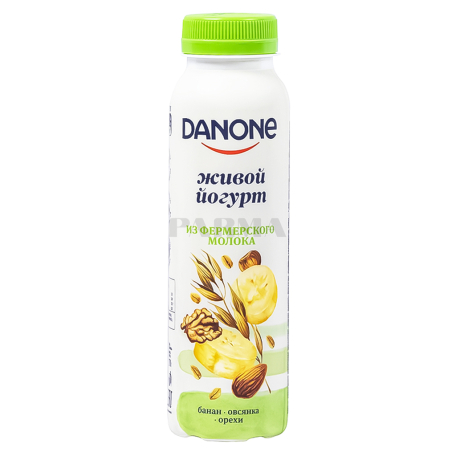 Յոգուրտ ըմպելի «Danone» բանան, վարսակ, ընկույզ 1.5% 270գ