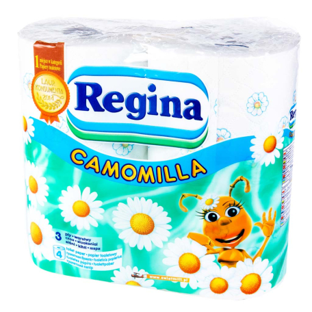 Զուգարանի թուղթ «Regina Camomilla» եռաշերտ, երիցուկ 4հատ