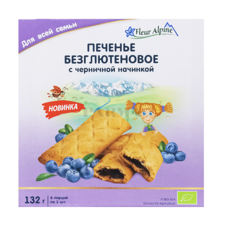 Թխվածքաբլիթ «Fleur Alpine» հապալաս, առանց գլյուտեն 132գ