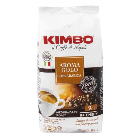 Սուրճ «Kimbo Aroma Gold Arabica» հատիկավոր 500գ