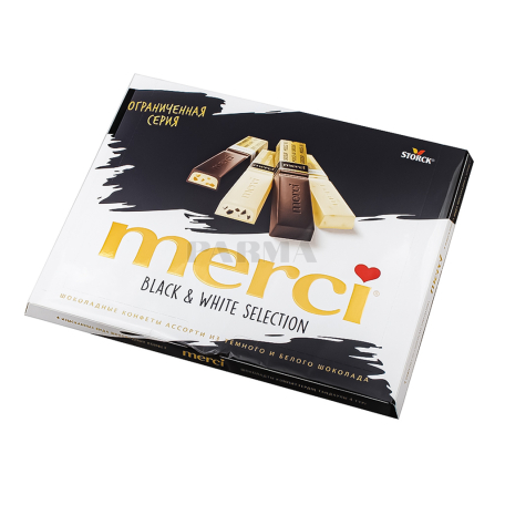 Շոկոլադե կոնֆետներ «Merci» սպիտակ, մուգ 240գ