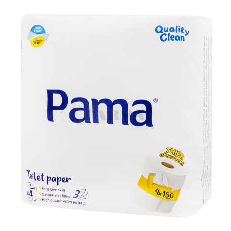 Զուգարանի թուղթ «Pama» եռաշերտ 4հատ