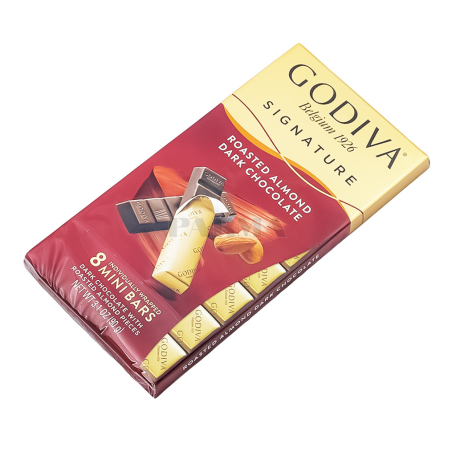 Շոկոլադե սալիկ «Godiva Signature» մուգ, նուշ 8հատ 90գ