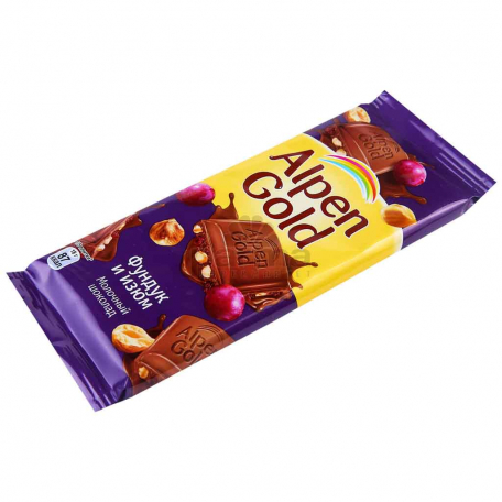 Шоколадная плитка `Alpen Gold` с фундуком 85г