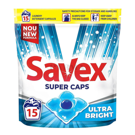 Гель для стирки "Savex Premium Caps Ultra Bright" универсальный 285г