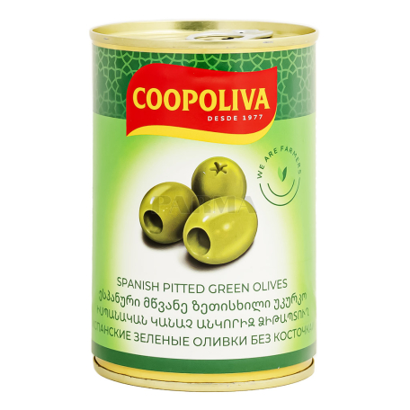 Ձիթապտուղ «Coopoliva» կանաչ, անկորիզ 385գ