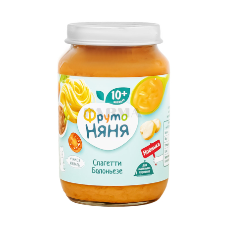 Puree "Frutto Nyanya" turkey meat, spaghetti, bolognese 190g