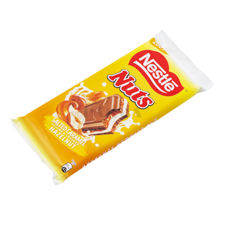 Շոկոլադե սալիկ «Nestle Nuts» կաթնային, պնդուկ, աղի կարամել 200գ