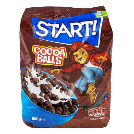 Եգիպտացորենի գնդիկներ «Start» շոկոլադե 500գ