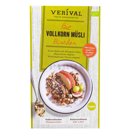 Մյուսլի «Verival Bio Vegan» ամբողջական հացահատիկ, առանց շաքար 375գ