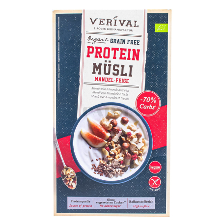 Մյուսլի «Verival Protein Vegan» թուզ, նուշ, առանց գլյուտեն 300գ