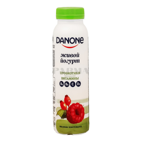 Биойогурт питьевой "Danone" шиповник, малина 1.2% 270г