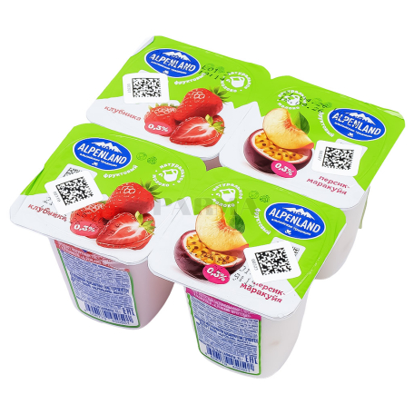 Yoghurt "Ehrmann Alpenland" strawberry, peach, passionfruit 95g