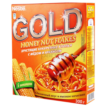 Փաթիլներ եգիպտացորենի «Nestle Gold» մեղրով, գետնանուշով 300գ