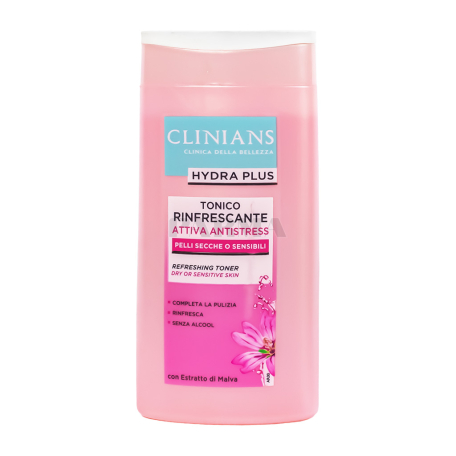 Тоник для лица "Clinians Hydra Plus Tonico Rinfrescante" увлажняющий 200мл