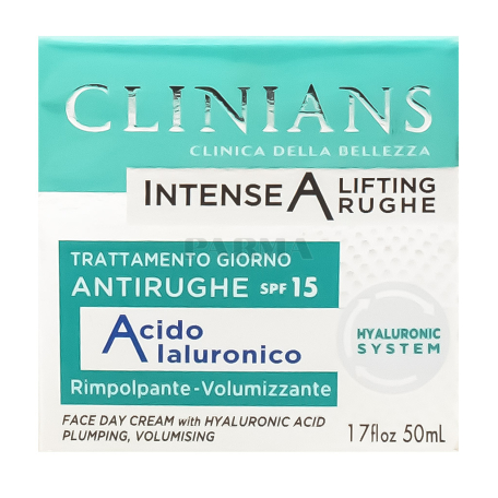 Դեմքի կրեմ «Clinians Intense A Giorno» ցերեկային, հիալուրոնային 50մլ