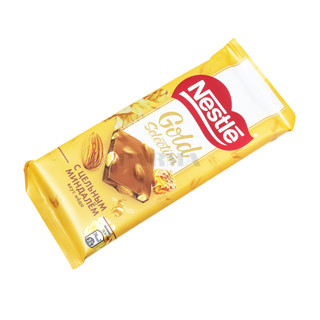 Շոկոլադե սալիկ «Nestle Gold Selection» կաթնային, նուշ, մեղր 80գ