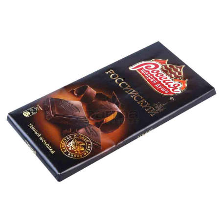 Շոկոլադե սալիկ «Россия» մուգ շոկոլադ 90գ