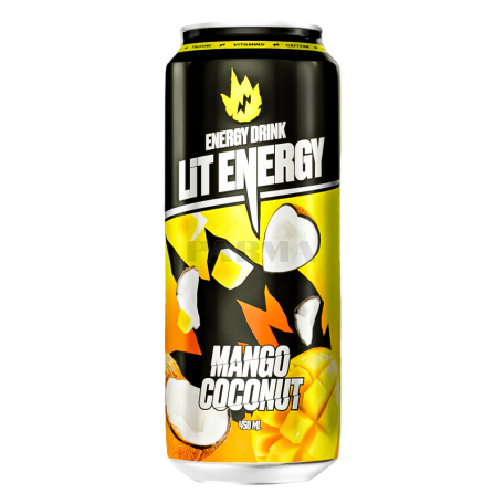 Էներգետիկ ըմպելիք «Lit Energy» մանգո, կոկոս 450մլ