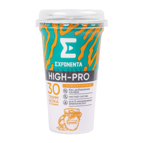 Կաթնաթթվային ըմպելիք «Exponenta High-Pro» աղի կարամել, առանց շաքար 250գ